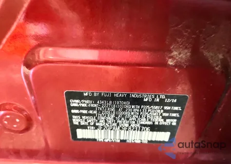 2015 Subaru Xv Crosstrek 2.0 Limited из США, поврежденный, VIN JF2GPAMC9F8231706